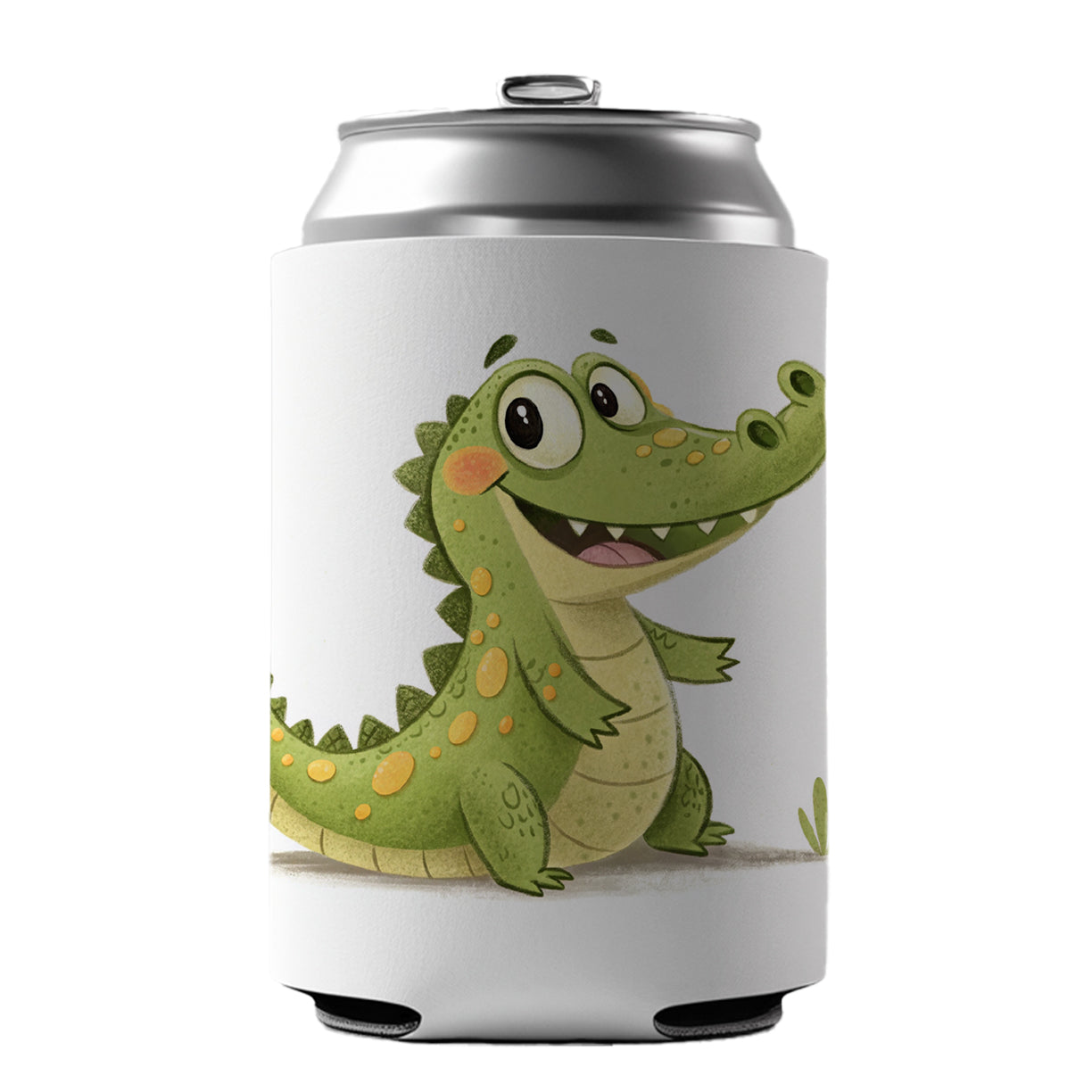 Crocodile Children's Illustration Style Can Cooler Beer Soda Drink Insulated Holder Sleeve Hugger
