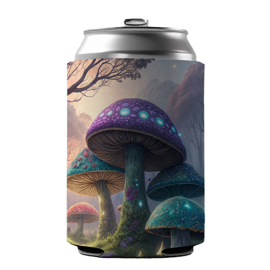 Fantasy Mushroom Forest Path Can Cooler Beer Soda Drink Insulated Holder Sleeve Hugger