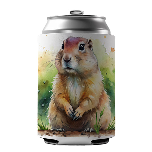 Gopher Watercolor Can Cooler Beer Soda Drink Insulated Holder Sleeve Hugger