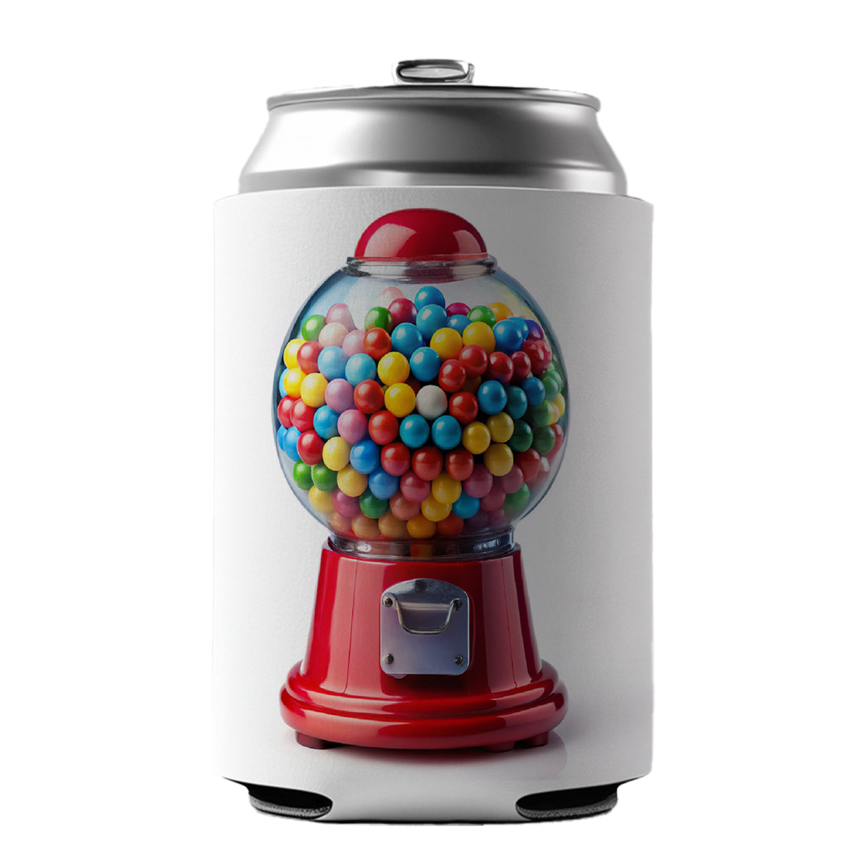 Gumball Machine Can Cooler Beer Soda Drink Insulated Holder Sleeve Hugger