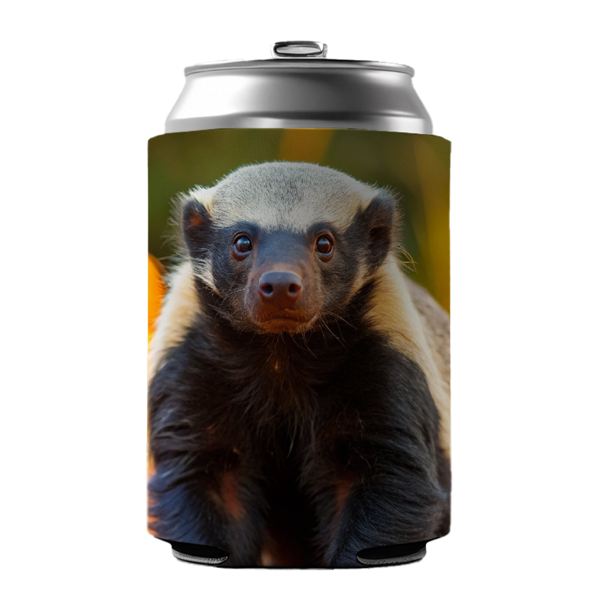 Honey Badger Can Cooler Beer Soda Drink Insulated Holder Sleeve Hugger