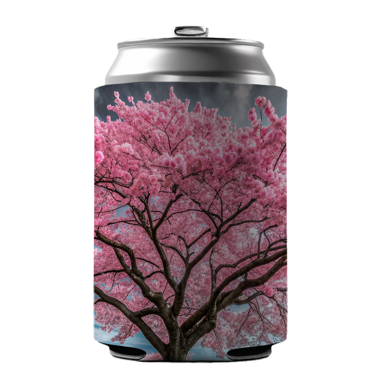 Japanese Sakura Cherry Blossom Tree Can Cooler Beer Soda Drink Insulated Holder Sleeve Hugger