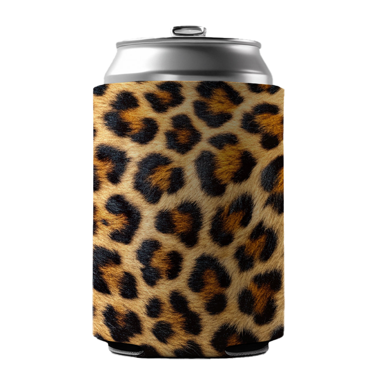 Leopard Spots Fur Pattern Can Cooler Beer Soda Drink Insulated Holder Sleeve Hugger