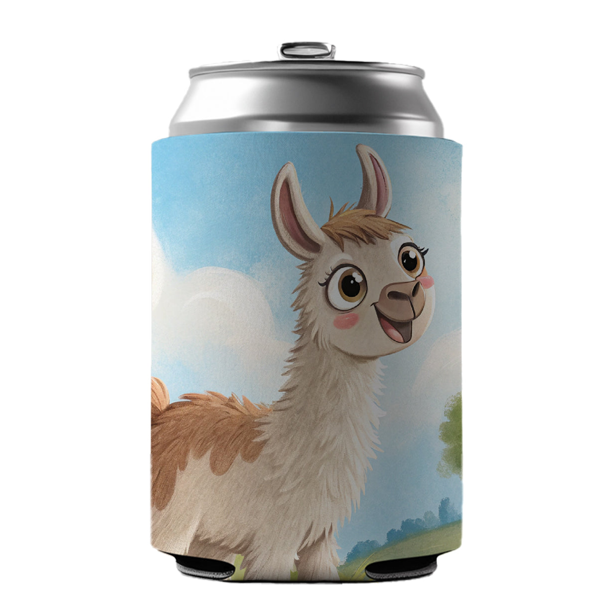 Llama Children's Illustration Style Can Cooler Beer Soda Drink Insulated Holder Sleeve Hugger