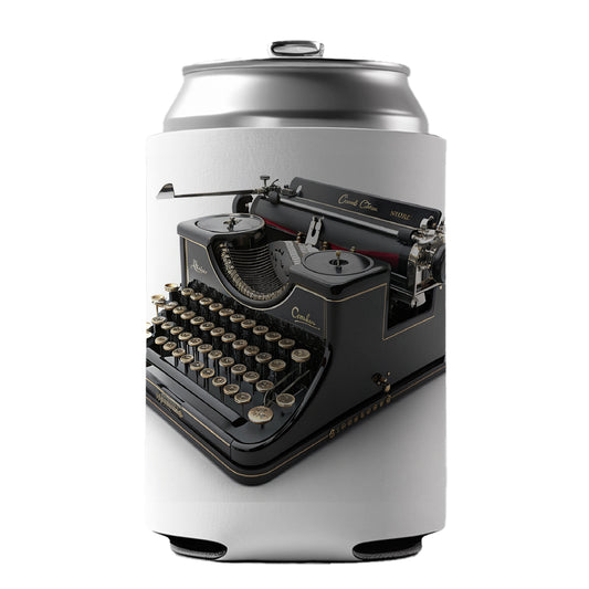 Retro Classic Black Typewriter Can Cooler Beer Soda Drink Insulated Holder Sleeve Hugger