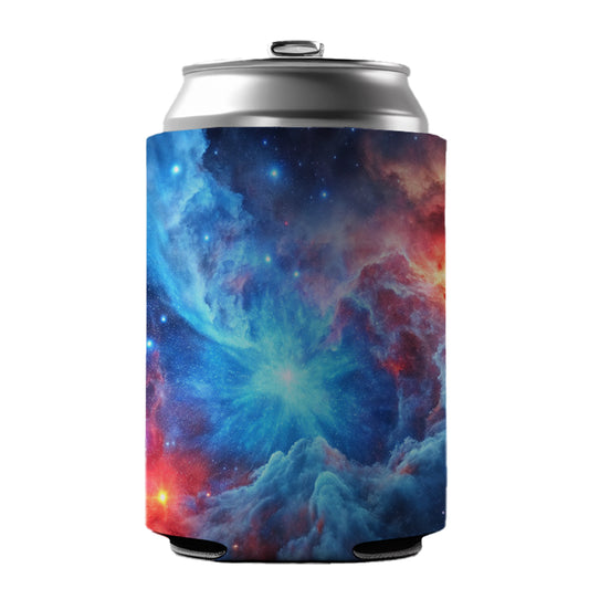 Space Galaxy Nebula Blue Red Can Cooler Beer Soda Drink Insulated Holder Sleeve Hugger