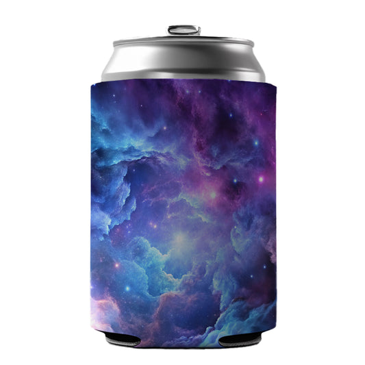Space Galaxy Nebula Purple Blue Can Cooler Beer Soda Drink Insulated Holder Sleeve Hugger