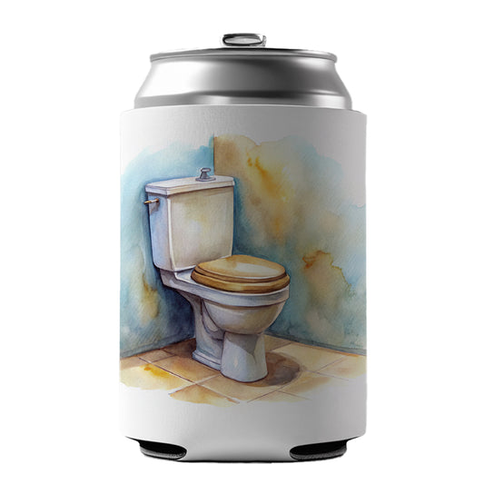 Toilet Watercolor Can Cooler Beer Soda Drink Insulated Holder Sleeve Hugger