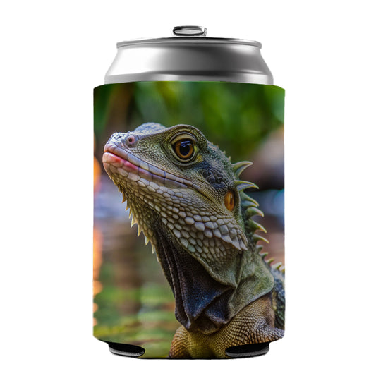 Water Dragon Lizard Reptile Can Cooler Beer Soda Drink Insulated Holder Sleeve Hugger