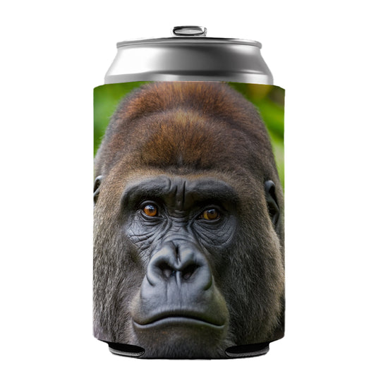Western Gorilla Ape Can Cooler Beer Soda Drink Insulated Holder Sleeve Hugger