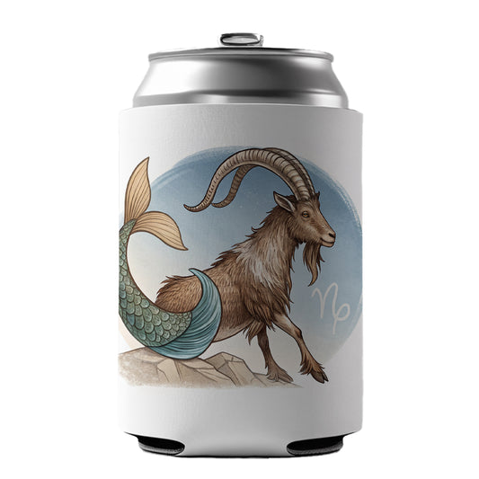 Zodiac Horoscope Symbol Capricorn Sea Goat Can Cooler Beer Soda Drink Insulated Holder Sleeve Hugger