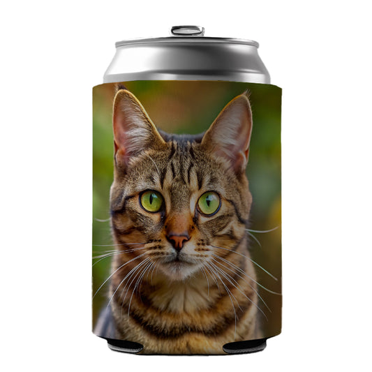 Tabby Cat Photo Can Cooler Beer Soda Drink Insulated Holder Sleeve Hugger