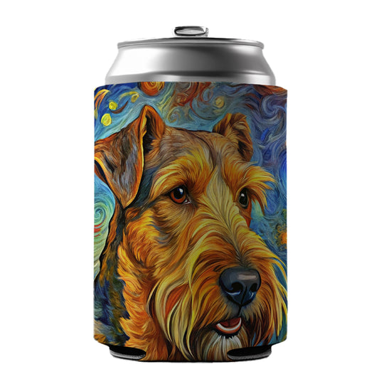 Airedale Terrier Dog Abstract Art Can Cooler Beer Soda Drink Insulated Holder Sleeve Hugger