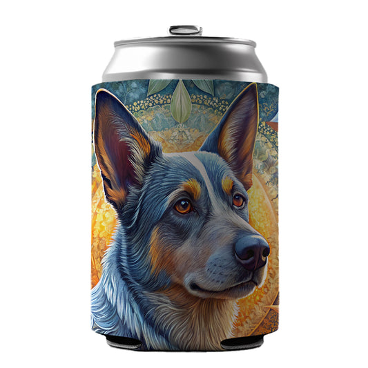 Australian Cattle Dog Art Nouveau Can Cooler Beer Soda Drink Insulated Holder Sleeve Hugger