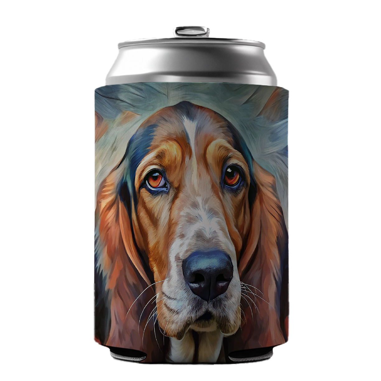 Basset Hound Dog Expressionism Art Can Cooler Beer Soda Drink Insulated Holder Sleeve Hugger