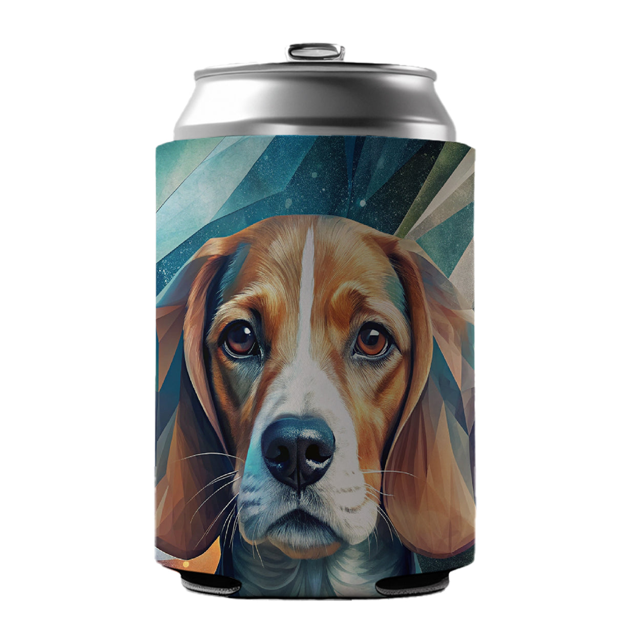 Beagle Dog Abstract Stylized Art Can Cooler Beer Soda Drink Insulated Holder Sleeve Hugger