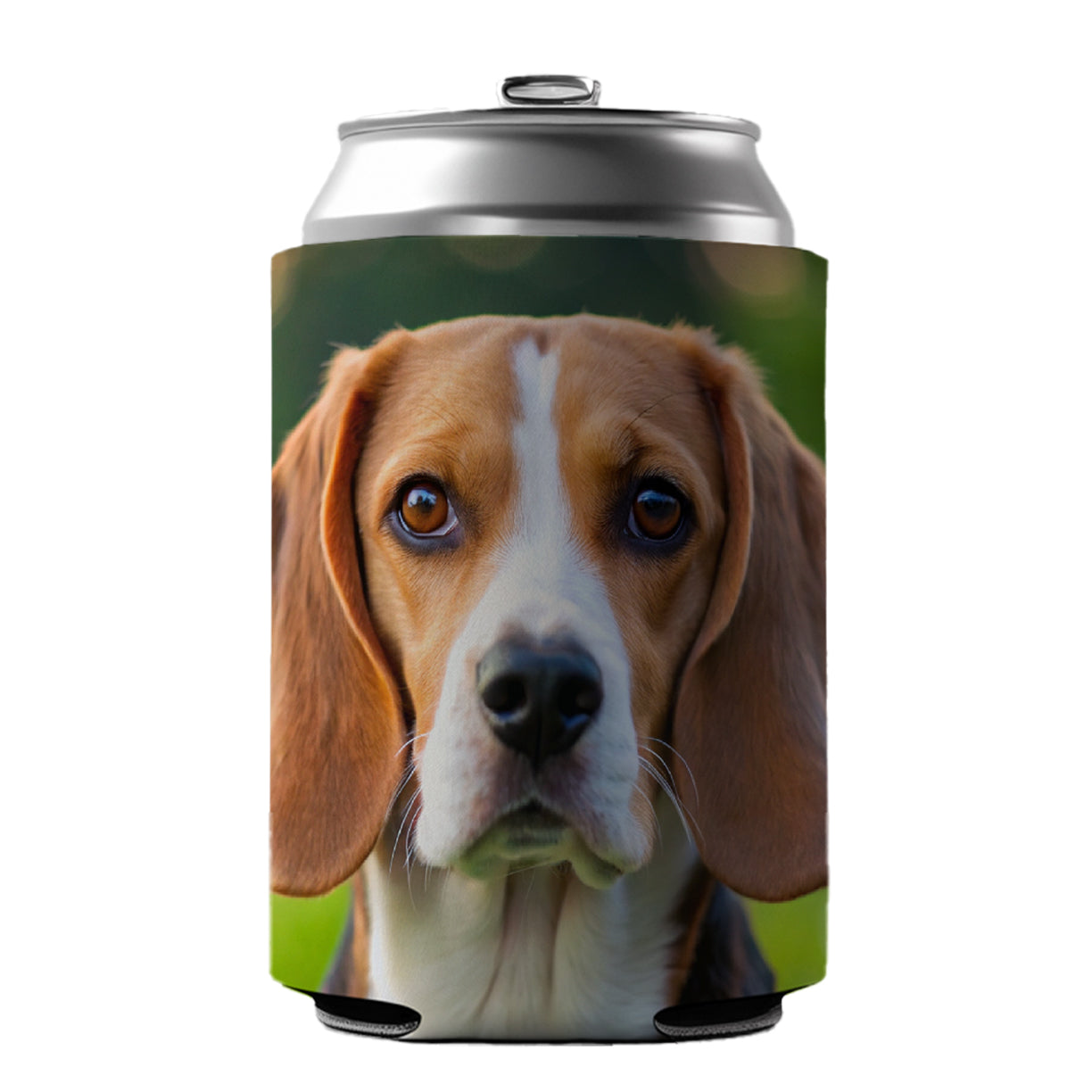 Beagle Dog Photo Can Cooler Beer Soda Drink Insulated Holder Sleeve Hugger