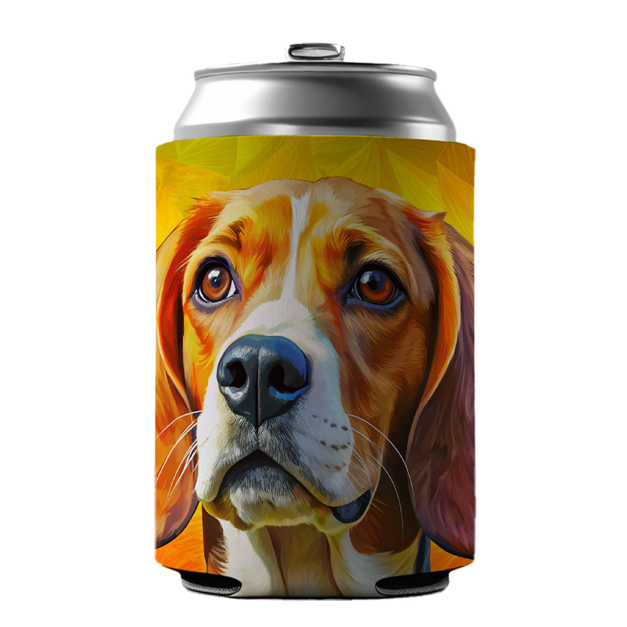 Beagle Dog Pop Art Can Cooler Beer Soda Drink Insulated Holder Sleeve Hugger