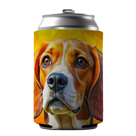 Beagle Dog Pop Art Can Cooler Beer Soda Drink Insulated Holder Sleeve Hugger