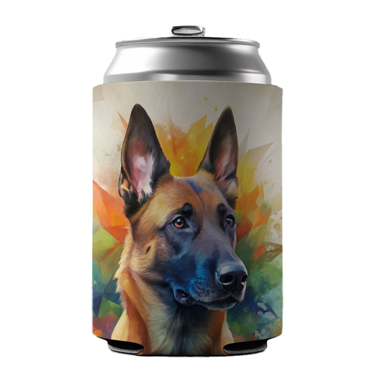 Belgian Malinois Dog Abstract Art Can Cooler Beer Soda Drink Insulated Holder Sleeve Hugger
