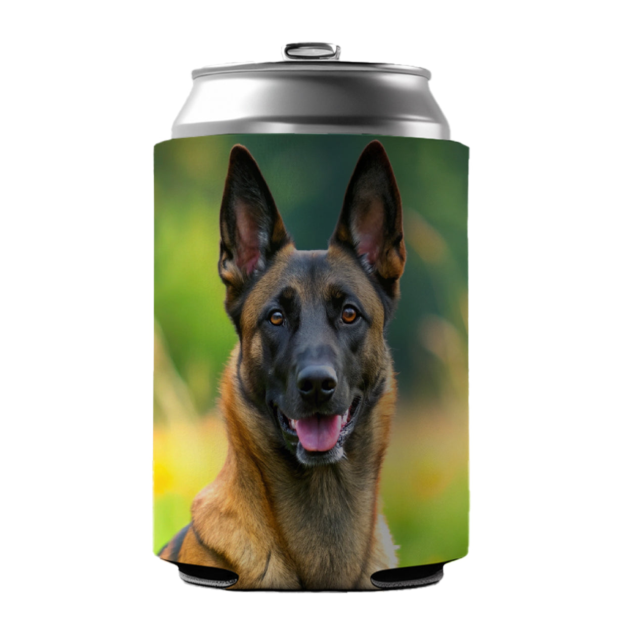 Belgian Malinois Dog Photo Can Cooler Beer Soda Drink Insulated Holder Sleeve Hugger
