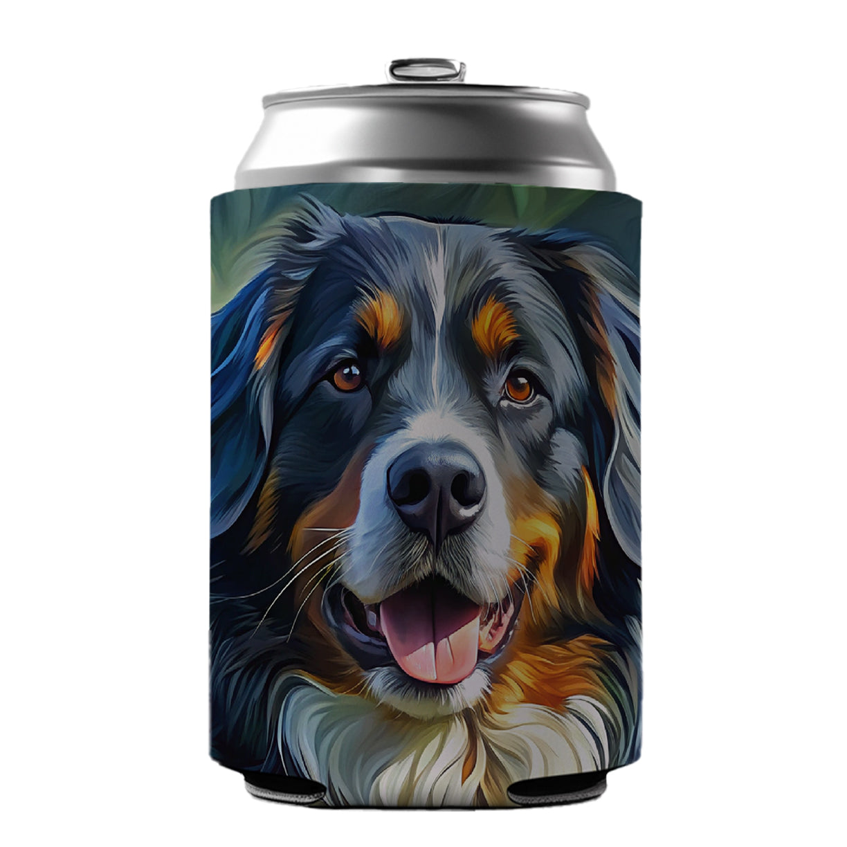 Bernese Mountain Dog Expressionism Art Can Cooler Beer Soda Drink Insulated Holder Sleeve Hugger