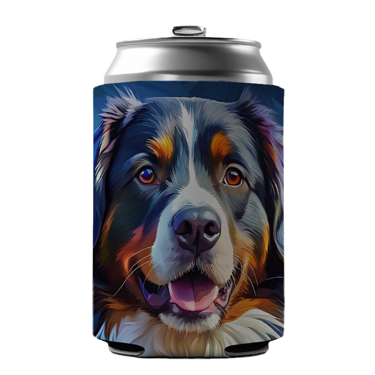 Bernese Mountain Dog Pop Art Can Cooler Beer Soda Drink Insulated Holder Sleeve Hugger