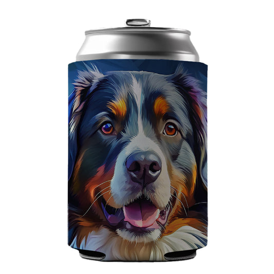 Bernese Mountain Dog Pop Art Can Cooler Beer Soda Drink Insulated Holder Sleeve Hugger