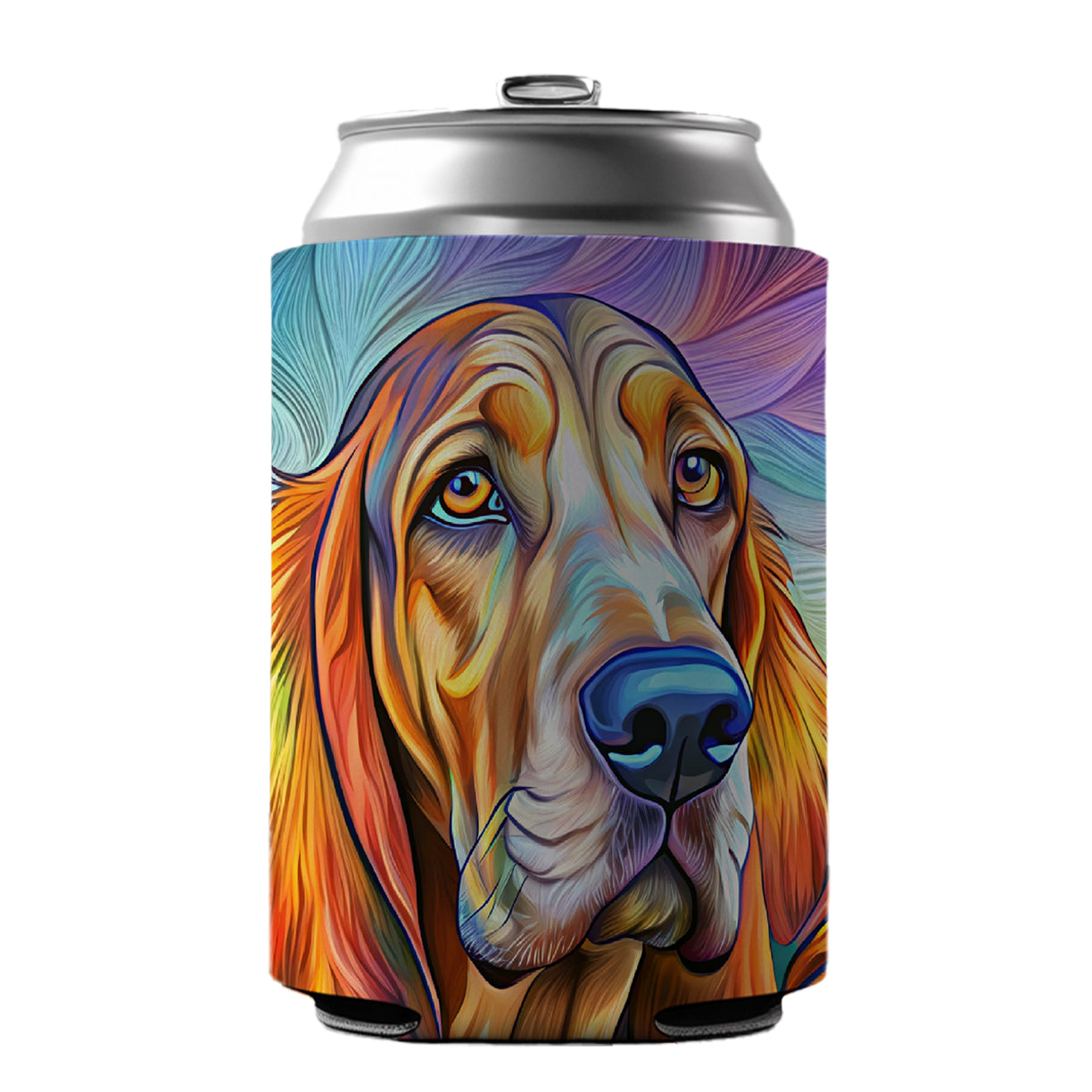 Bloodhound Dog Pop Art Can Cooler Beer Soda Drink Insulated Holder Sleeve Hugger