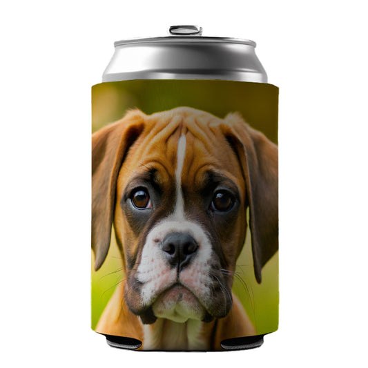 Boxer Dog Puppy Photo Can Cooler Beer Soda Drink Insulated Holder Sleeve Hugger