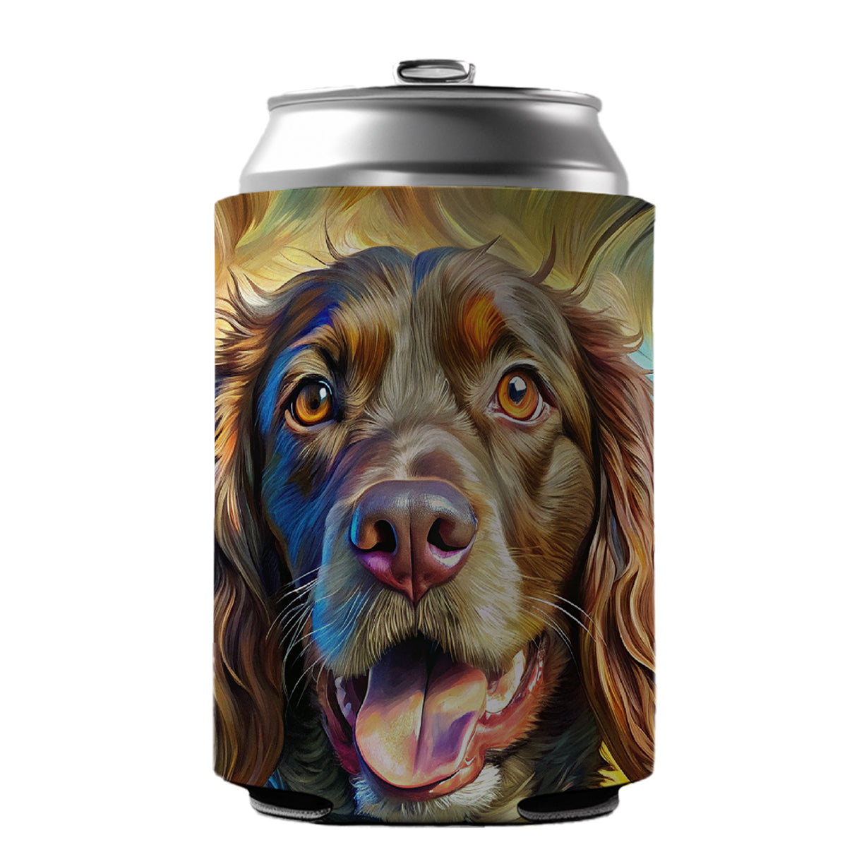 Boykin Spaniel Dog Expressionism Art Can Cooler Beer Soda Drink Insulated Holder Sleeve Hugger