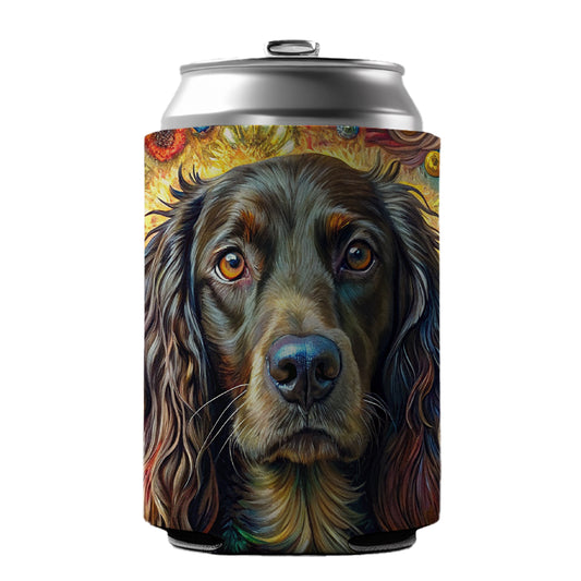 Boykin Spaniel Dog French Bohemian Art Can Cooler Beer Soda Drink Insulated Holder Sleeve Hugger