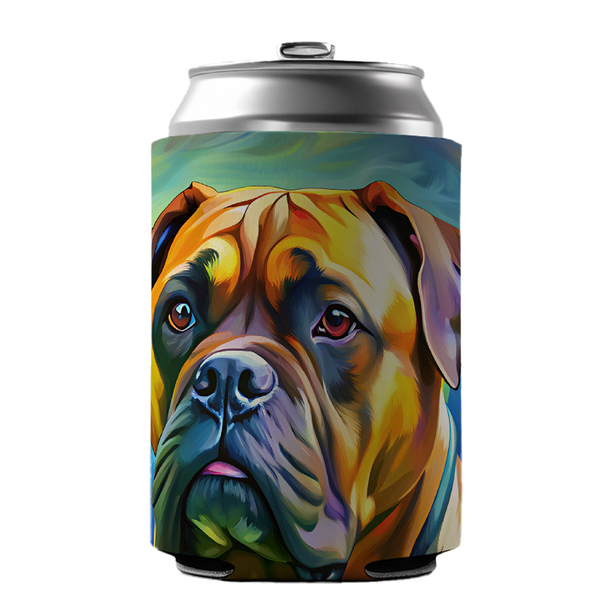 Bullmastiff Dog Pop Art Can Cooler Beer Soda Drink Insulated Holder Sleeve Hugger