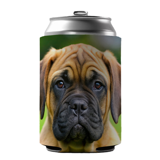 Bullmastiff Dog Puppy Photo Can Cooler Beer Soda Drink Insulated Holder Sleeve Hugger