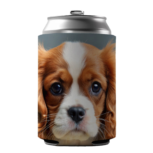 Cavalier King Charles Spaniel Dog Puppy Photo Can Cooler Beer Soda Drink Insulated Holder Sleeve Hugger