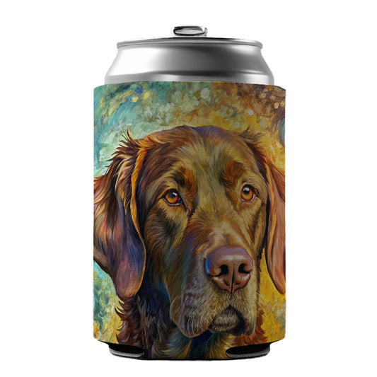 Chesapeake Bay Retriever Dog Abstract Art Can Cooler Beer Soda Drink Insulated Holder Sleeve Hugger