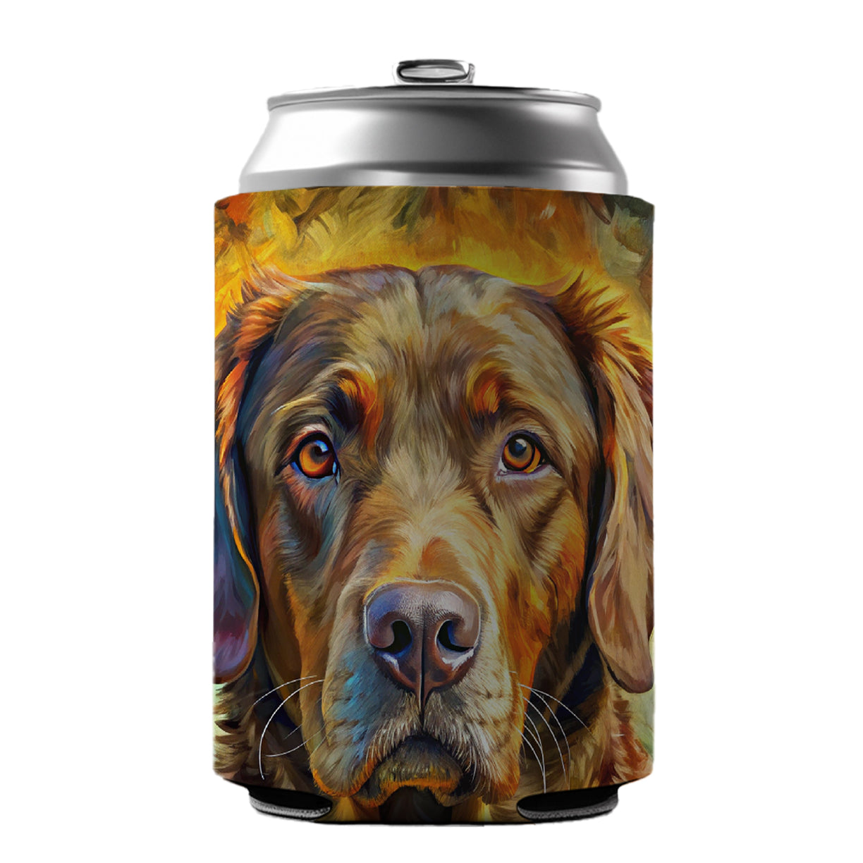 Chesapeake Bay Retriever Dog Expressionism Art Can Cooler Beer Soda Drink Insulated Holder Sleeve Hugger