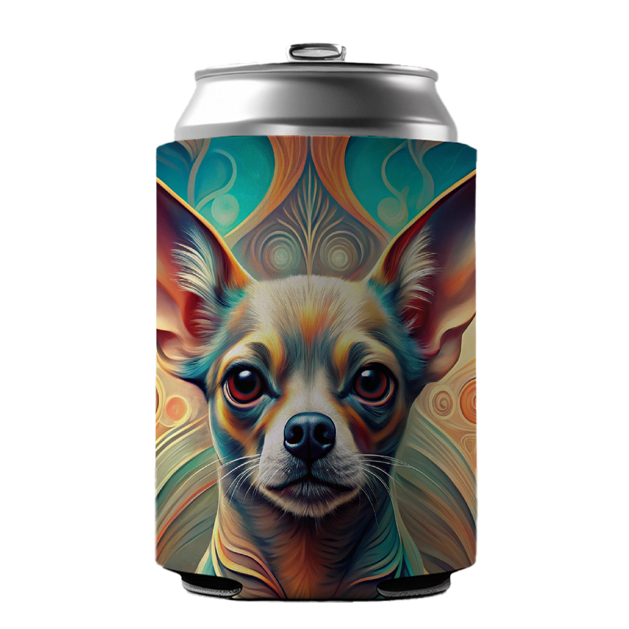 Chihuahua Dog Abstract Stylized Art Can Cooler Beer Soda Drink Insulated Holder Sleeve Hugger