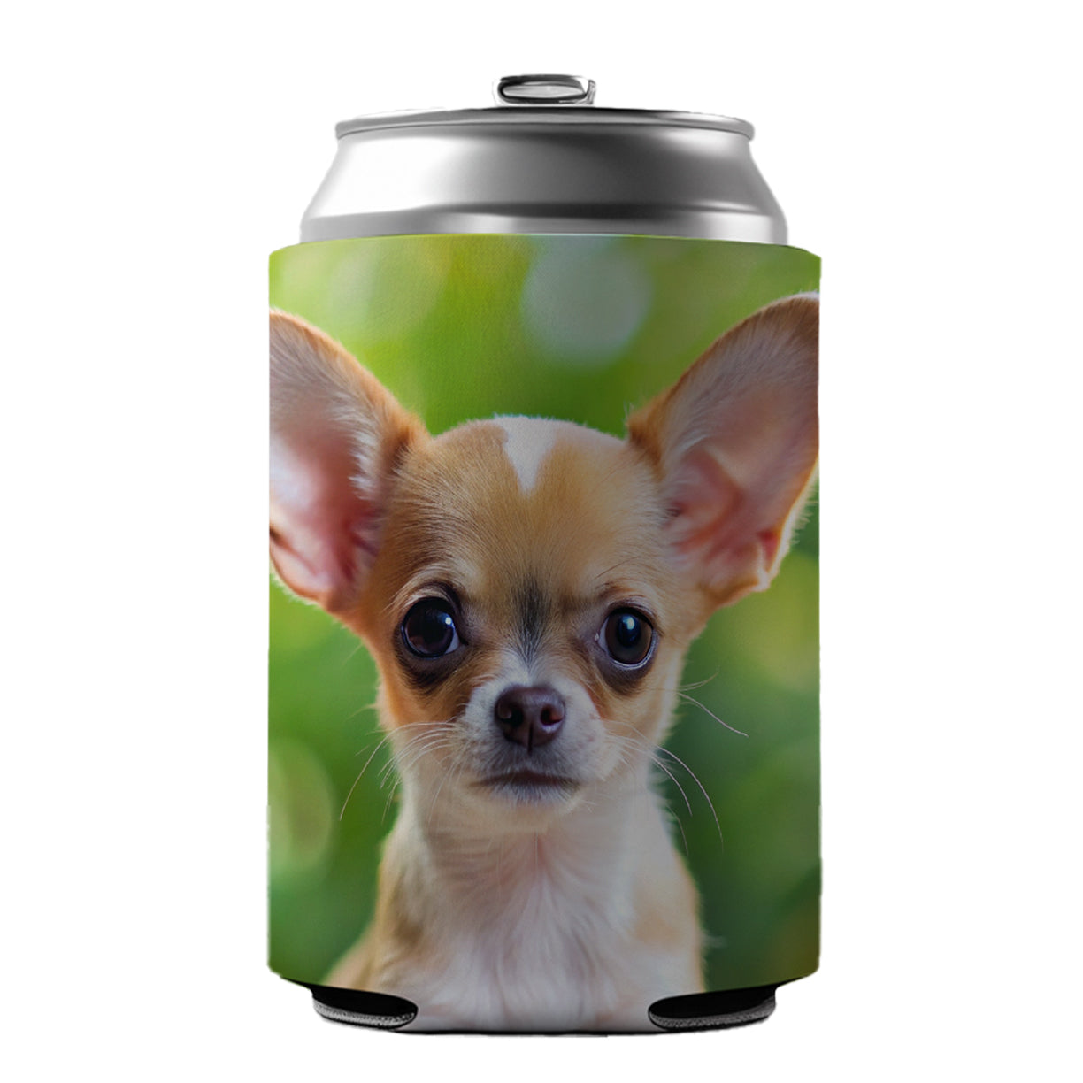 Chihuahua Dog Puppy Photo Can Cooler Beer Soda Drink Insulated Holder Sleeve Hugger