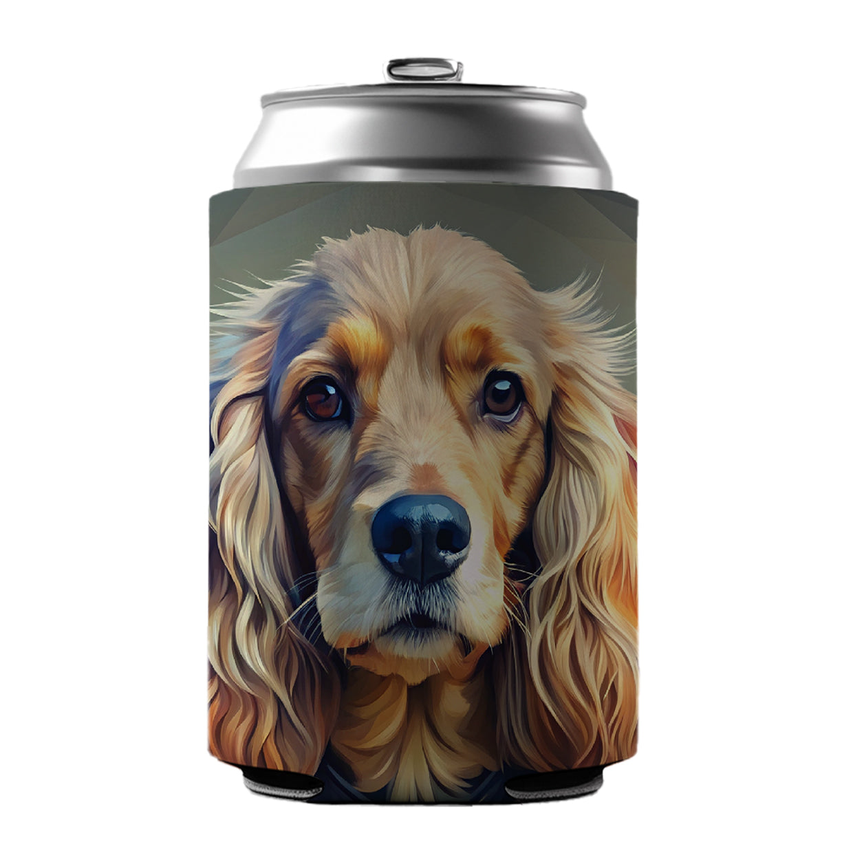 Cocker Spaniel Dog Abstract Stylized Art Can Cooler Beer Soda Drink Insulated Holder Sleeve Hugger