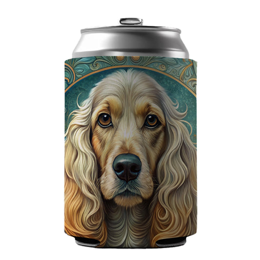Cocker Spaniel Dog Art Nouveau Can Cooler Beer Soda Drink Insulated Holder Sleeve Hugger