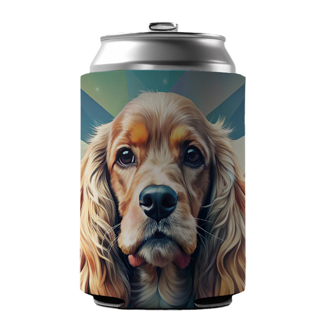 Cocker Spaniel Dog Contemporary Art Can Cooler Beer Soda Drink Insulated Holder Sleeve Hugger