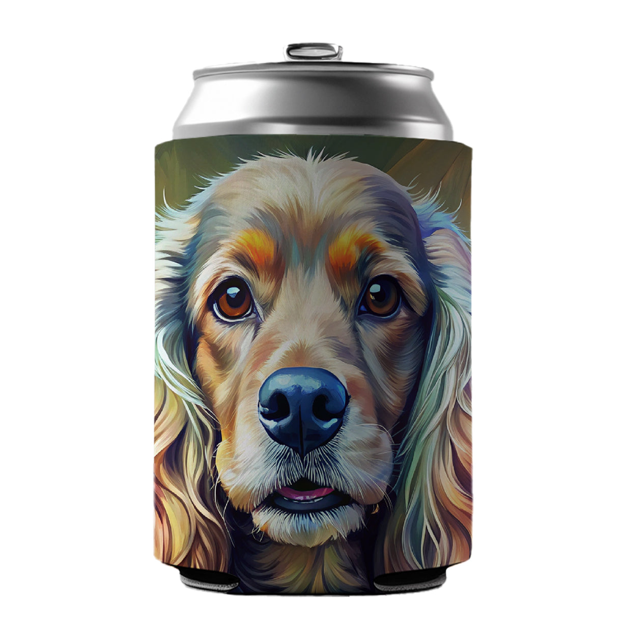 Cocker Spaniel Dog Expressionism Art Can Cooler Beer Soda Drink Insulated Holder Sleeve Hugger