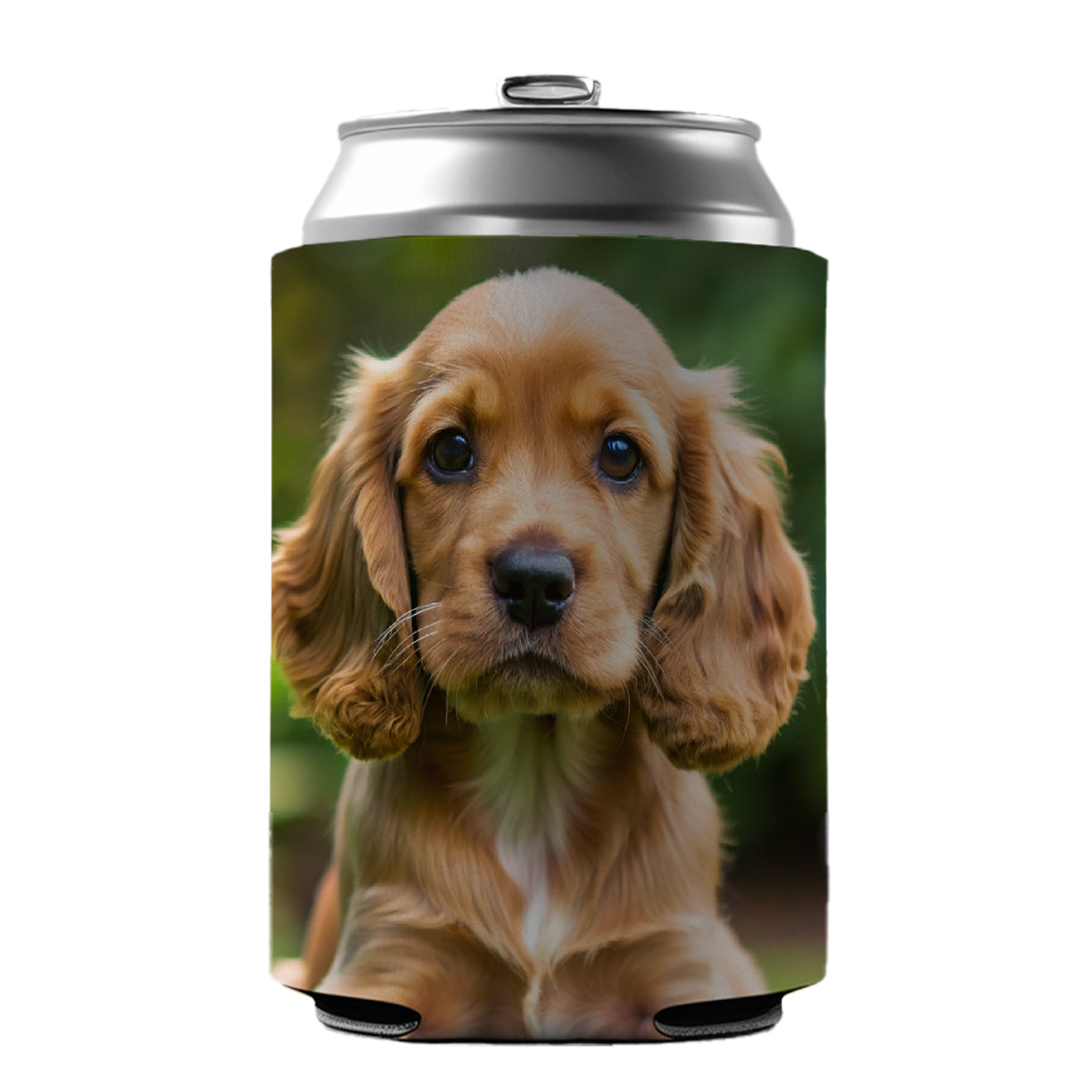 Cocker Spaniel Dog Puppy Photo Can Cooler Beer Soda Drink Insulated Holder Sleeve Hugger