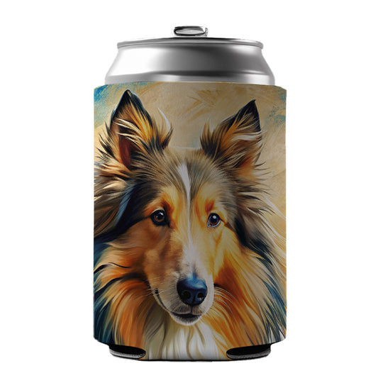 Collie Dog Expressionism Art Can Cooler Beer Soda Drink Insulated Holder Sleeve Hugger