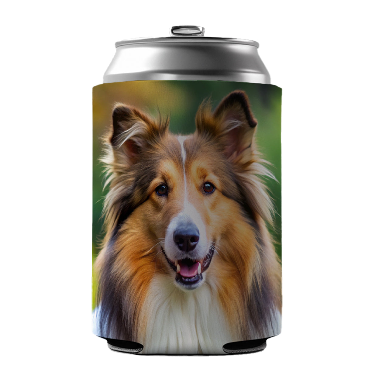 Collie Dog Photo Can Cooler Beer Soda Drink Insulated Holder Sleeve Hugger