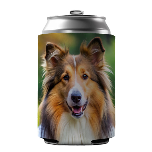 Collie Dog Photo Can Cooler Beer Soda Drink Insulated Holder Sleeve Hugger