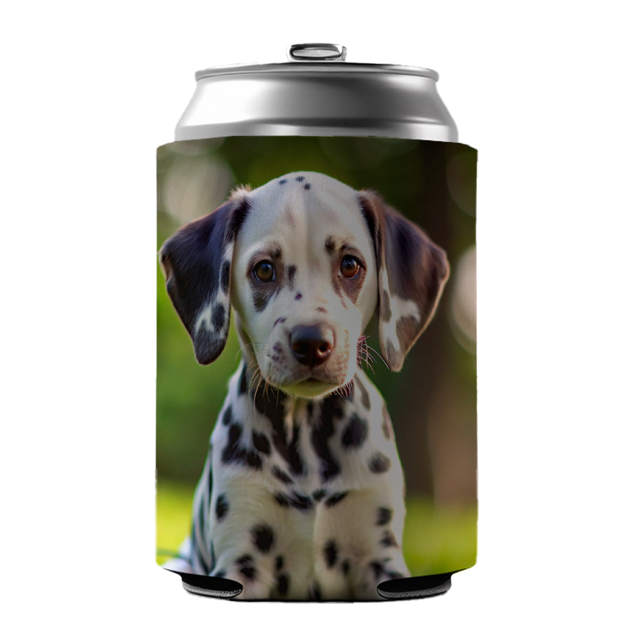 Dalmatian Dog Puppy Photo Can Cooler Beer Soda Drink Insulated Holder Sleeve Hugger
