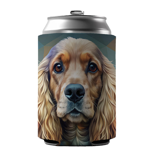 English Cocker Spaniel Dog Contemporary Art Can Cooler Beer Soda Drink Insulated Holder Sleeve Hugger