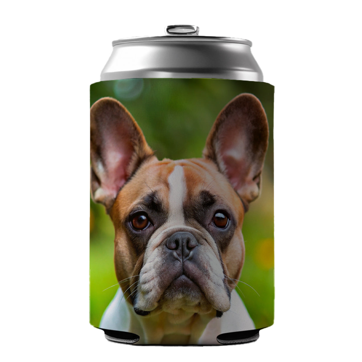 French Bulldog Frenchie Dog Photo Can Cooler Beer Soda Drink Insulated Holder Sleeve Hugger